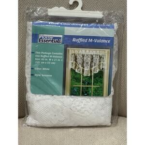 Vintage Home Essentials Kmart Suzanne Ruffled Lace M Valance White